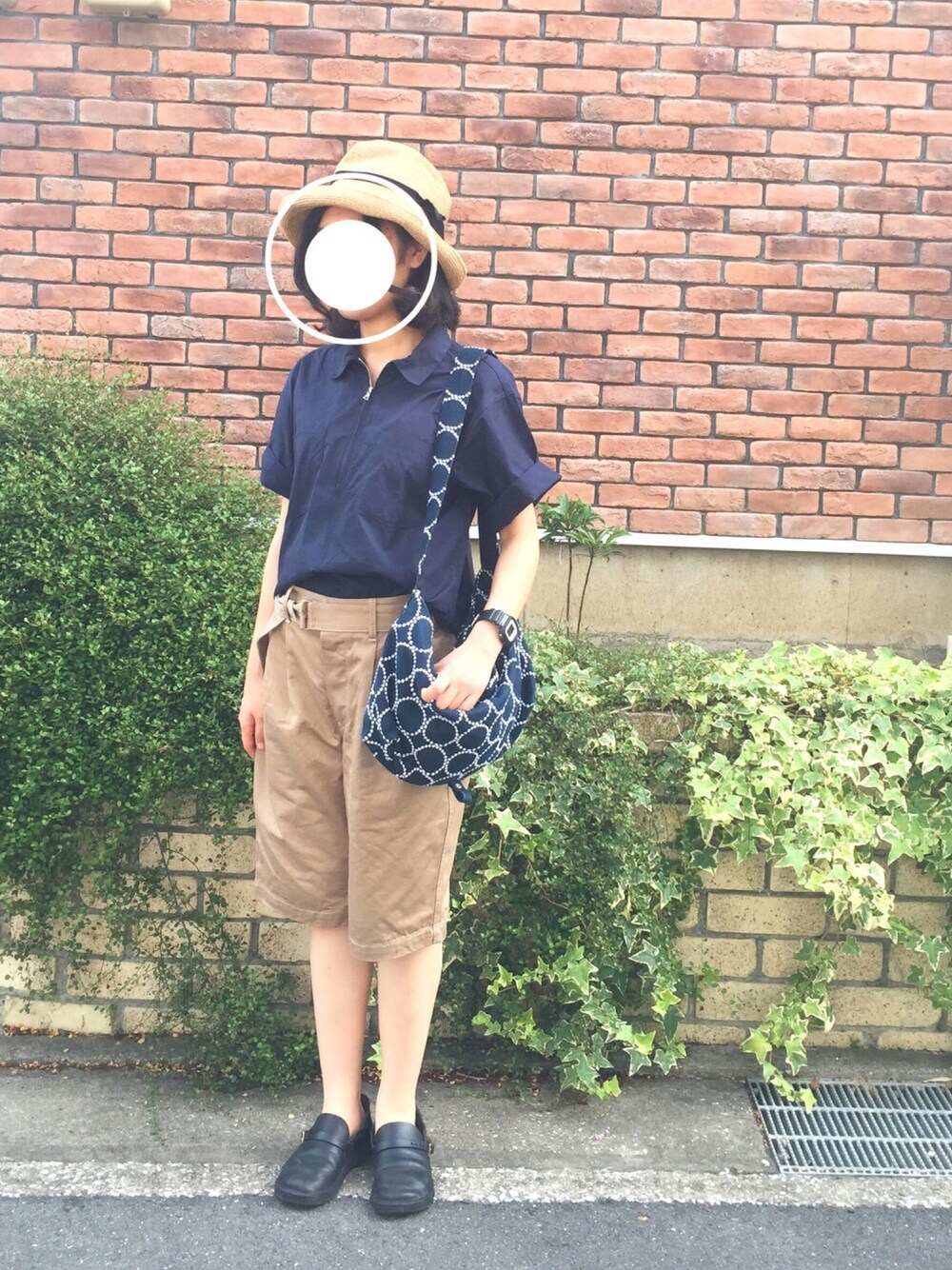 「夏、カジュアルコーデ、AURALEE、COMOLI、ミナペルホネン、aurorashoes」｜「Bshopの【mature ha.】BOXED HAT 11cm brim（ハット、ブラウン系）」を使った、ｓａ .さん（レディース・159cm）の夏コーディネートの1枚目の写真