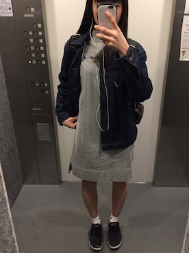 「RAY CASSIN（レイカズン）のアイテム（デニムジャケット）」を使った、ゆうはなさん（レディース・163cm）の秋コーディネート