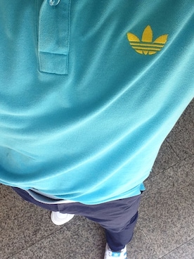 「adidas Originals（アディダスオリジナルス）のアイテム（ポロシャツ）」を使った、송민우さん（メンズ・174cm）の夏コーディネート
