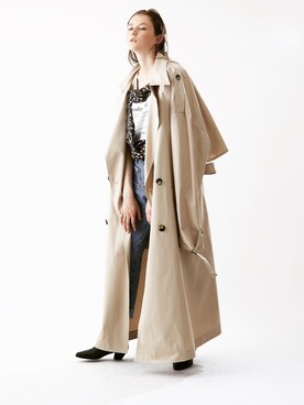 「mode」｜「アイテム（トレンチコート）」を使った、Metaphor…さん（レディース・174cm）の秋コーディネート