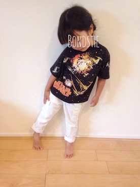「カーゴパンツ」｜Bondstieさん（キッズ・100cm）の夏コーディネート