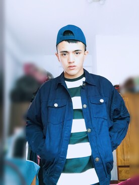 「MOUSSY（マウジー）のアイテム（帽子）」を使った、陳鼎軒さん（メンズ・172cm）の秋コーディネート