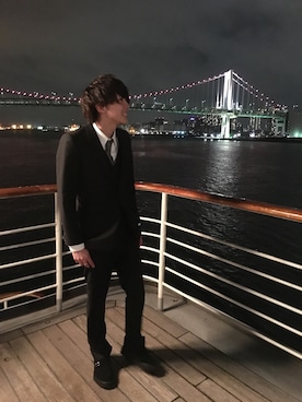 「N.HOOLYWOOD」｜「アイテム（その他シューズ）」を使った、ゴン太さん（メンズ・173cm）の冬コーディネート