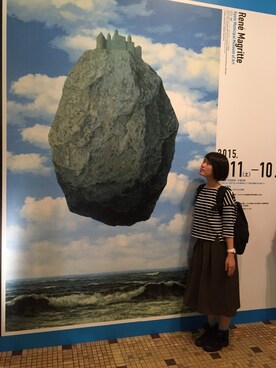 「マグリット展」｜もももさん（レディース・159cm）の秋コーディネート