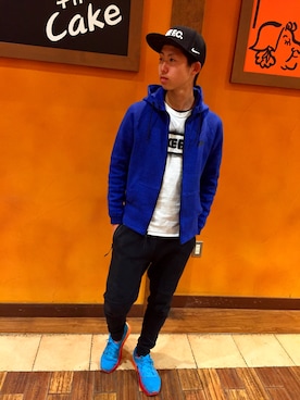 「nikeコーデ」｜「アイテム（ジャケット/アウター）」を使った、kazuさん（メンズ・172cm）の冬コーディネート