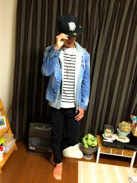 「LAGUST（ラガス）のアイテム」を使った、kazuさん（メンズ・172cm）の春コーディネート