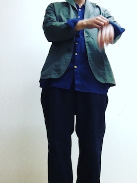 「umit benan（ウミットベナン）のアイテム（ジャケット/アウター）」を使った、katumiさん（メンズ・175cm）の秋コーディネート