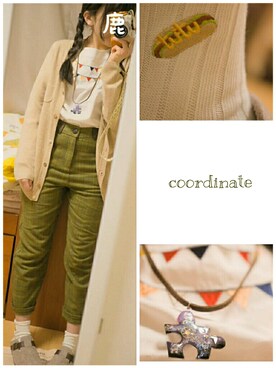 鹿子さんのコーディネート