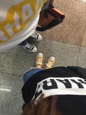 「アイテム（トートバッグ、オレンジ系）」を使った、mgさん（メンズ・170cm）の夏コーディネート