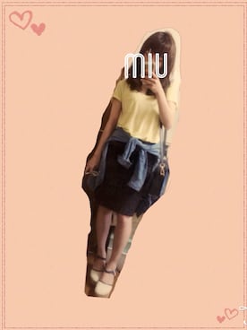 「UNIQLO Tシャツ」｜「アイテム（サンダル）」を使った、miuさん（レディース・156cm）の春コーディネート