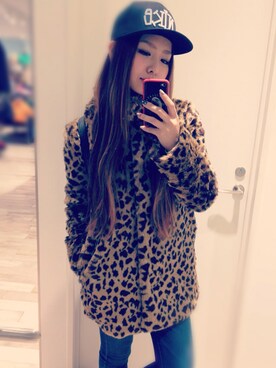 「stussywomen」｜「アイテム（その他アウター）」を使った、eriiyさん（レディース・160cm）の冬コーディネート