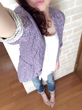 「MAISON SCOTCH（メゾンスコッチ）のアイテム（ジャケット/アウター）」を使った、n@oさん（レディース・160cm）の春コーディネート