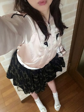 「リバーシブル」｜「アイテム（その他トップス）」を使った、n@oさん（レディース・160cm）の春コーディネート