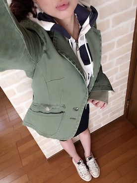 「Marc by Marc Jacobs（マークバイマークジェイコブス）のアイテム（パーカー）」を使った、n@oさん（レディース・160cm）の春コーディネート