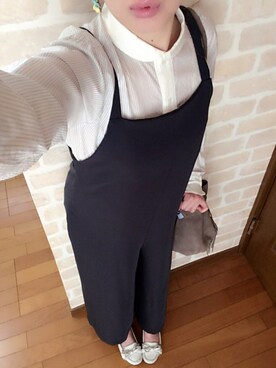 「d'un a dix（アナディス）のアイテム（オールインワン・サロペット）」を使った、n@oさん（レディース・160cm）の春コーディネート