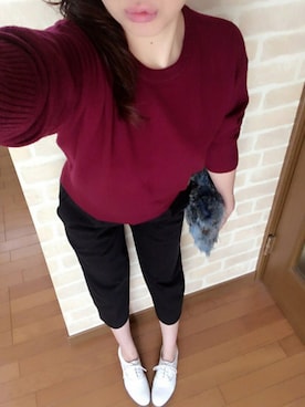 「カシミヤ」｜「アイテム（その他シューズ）」を使った、n@oさん（レディース・160cm）の秋コーディネート