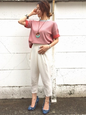 「TSURU（ツル）のアイテム（パンプス）」を使った、amerbijouxさん（レディース・155cm）の夏コーディネート