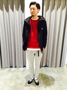 「SEVENDAYS=SUNDAY（セブンデイズサンデイ）のアイテム（マウンテンパーカー）」を使った、YAMADADAさん（メンズ・188cm）の秋コーディネート