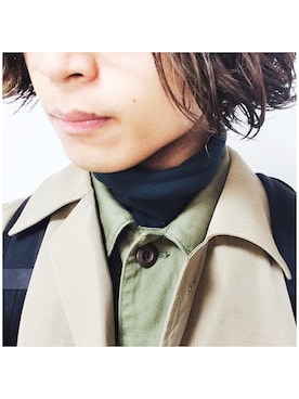 「スナップ」｜「アイテム（ダウンジャケット/コート）」を使った、shuugさん（メンズ・176cm）の冬コーディネート