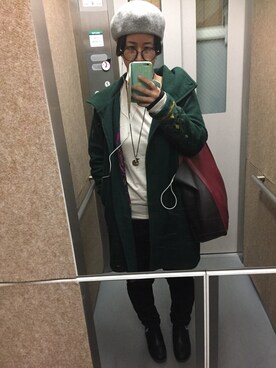 「チャイハネ（チャイハネ）のアイテム（その他アウター）」を使った、めっちさん（レディース・165cm）の秋コーディネート