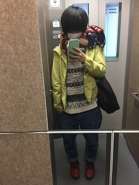 「チャイハネ（チャイハネ）のアイテム（ニット/セーター）」を使った、めっちさん（レディース・165cm）の秋コーディネート