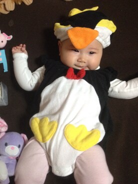 「アイテム（ロンパース、ブラック系）」を使った、ひなたさん（キッズ・60cm）の冬コーディネート