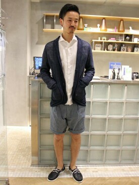 EDIFICE TOKYO店スタッフ3さん（メンズ・176cm）の春コーディネート