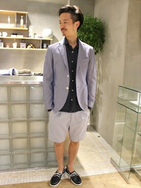 EDIFICE TOKYO店スタッフ3さん（メンズ・176cm）の春コーディネート
