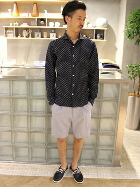 EDIFICE TOKYO店スタッフ3さん（メンズ・176cm）の春コーディネート