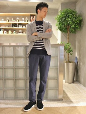 EDIFICE TOKYO店スタッフ3さん（メンズ・175cm）の夏コーディネート