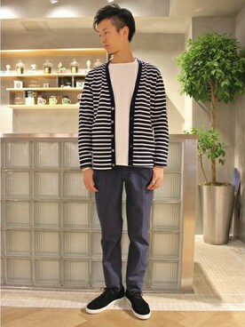 EDIFICE TOKYO店スタッフ3さん(メンズ・175cm)の夏コーディネート