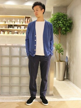 EDIFICE TOKYO店スタッフ3さん（メンズ・175cm）の夏コーディネート