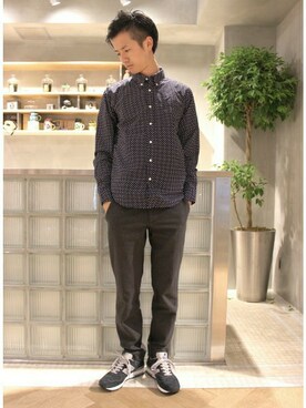EDIFICE TOKYO店スタッフ3さん(メンズ・175cm)の秋コーディネート