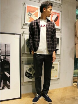 EDIFICE TOKYO店スタッフ3さん(メンズ・175cm)の秋コーディネート
