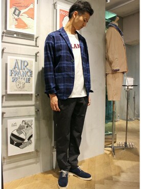 EDIFICE TOKYO店スタッフ3さん（メンズ・175cm）の秋コーディネート