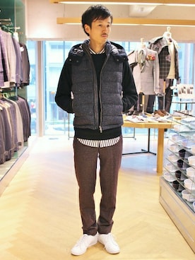 EDIFICE TOKYO店スタッフ3さん（メンズ・175cm）の秋コーディネート