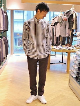 EDIFICE TOKYO店スタッフ3さん（メンズ・175cm）の秋コーディネート