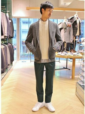 EDIFICE TOKYO店スタッフ3さん(メンズ・175cm)の秋コーディネート