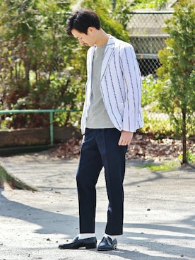 EDIFICE TOKYO店スタッフ3さん（メンズ・176cm）の春コーディネート