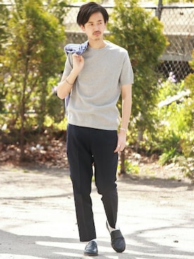 EDIFICE TOKYO店スタッフ3さん（メンズ・176cm）の春コーディネート