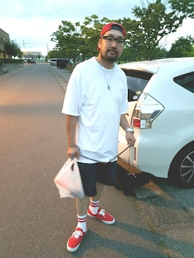 「DOUBLE HARD（ダブルハード）のアイテム」を使った、rinosmanさん（メンズ・179cm）の夏コーディネート