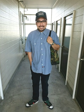 「サブサエティ(Subciety)」｜「アイテム（トップス）」を使った、rinosmanさん（メンズ・179cm）の秋コーディネート