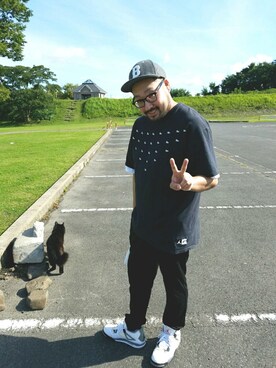 「ラブ＆ピース2016」｜「アイテム（キャップ）」を使った、rinosmanさん（メンズ・179cm）の秋コーディネート