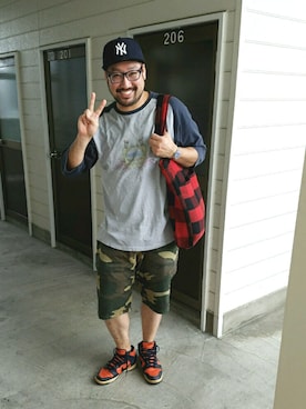 「ラブ＆ピース2016」｜「アイテム（帽子）」を使った、rinosmanさん（メンズ・179cm）の秋コーディネート