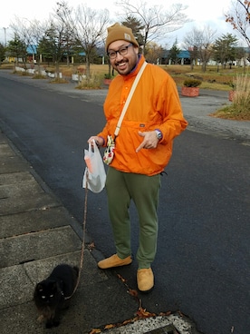 「アイテム（帽子）」を使った、rinosmanさん（メンズ・179cm）の秋コーディネート