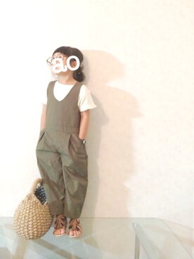 「フリンジ」｜「アイテム（オールインワン・サロペット）」を使った、*aoさん（キッズ・100cm）の夏コーディネート