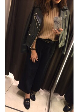 「abcdevol（エービーシーディーイーボル）のアイテム（ローファー）」を使った、m.さん（レディース・149cm）の秋コーディネート
