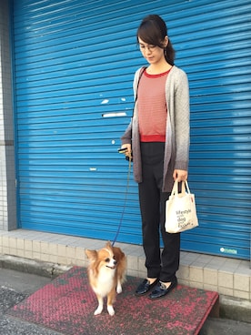 「RESTIR（リステア）のアイテム」を使った、菅千代美(すがちよみ)さん（レディース・170cm）の秋コーディネート