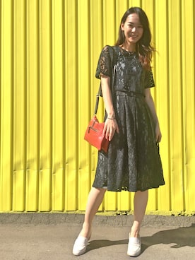 ワンピース ドレスを使った 白ローファー の人気ファッションコーディネート 季節 6月 8月 Wear