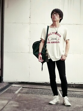 「ability（アビリティ）のアイテム（アクセサリー）」を使った、Yugo Yoshidaさん（メンズ・169cm）の夏コーディネート